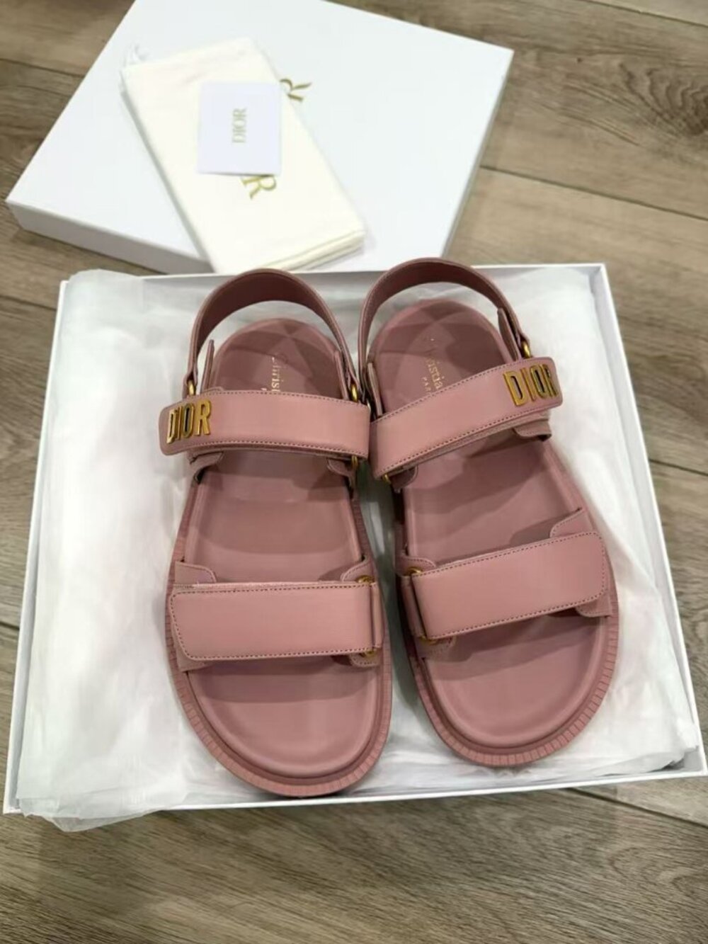 NIB Authentic Dior Lambskin Sandals